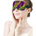 Mardi Gras Palms Sleep Mask - Adjustable Eye Cover for Men and Women, Blocks Light for Night Travel and Nap - Buy Online on GoSupps.com