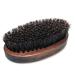 Boar Bristle Beard Brush for Men Made By Wood, Hannana Classical Black Wood Walnut Style Handle, Beard Straightener Brush Make Beard Soften Clean, Gift for Men(1 Pack)