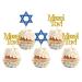 INNORU Mazel Tov Cupcake Toppers Congratulations Party Decorations Engagement Baby Shower Bar Mitzvah Birthday Wedding Jewish Party Decorations Supplies Pack of 24 Glitter