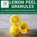 Dried Lemon Peel Granules (4 Oz) - Fresh Citrus Fruit Seasoning for Cooking, Baking & Tea - Kosher, Gluten Free - Spices Village - Buy Online on GoSupps.com