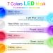 LED Facial Mask - 7 Color Light Therapy for Acne Aging & Skin Rejuvenation | Touch Button Pore Shrink & Anti-Folding Solution - Buy Online on GoSupps.com