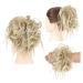 Hair Scrunchies Hair Bun Messy Bun Synthetic Curly Wavy Hair Bun Circle Ponytail Hair Slices with Elastic Rubber Band Hair Extensions for Women Women Hair Bun (Color : Q17 27T613)
