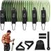 11 Piece Tension Rope Set with Handle Foot Clip - Stackable up to 150 lbs - for Resistance Training for Indoor and Outdoor Sports Fitness Suspension Speed Strength Home Gym Yoga Green