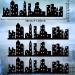 4 Pieces City Cake Border Decoration Toppers Stick On or Lay On Building Images Lighted City Backdrop for Cakes Wrap Desserts Birthday Party Decorating Supplies - Buy Online on GoSupps.com