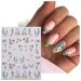 JMEOWIO 6 Sheets 3D Flower Nail Art Stickers - Self-Adhesive Floral Decals for Spring Nail Design & Decoration Accessories - International Shipping Available - Buy Online on GoSupps.com