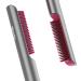 Mixcolor Hair Straightener Brush, Hair Straightening Iron with 30s Fast Heating Up & 4 Temp Settings & Anti-Scald, Professional Salon at Home, Travel and Salon, Silver Silver Gray