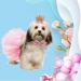 Zhenp Dog Wedding Dress Set - 3 Pieces Tutu Rock for Dogs Princess Crown Birthday Outfit & Collar for Little Pets - Buy Online on GoSupps.com