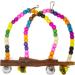 HONBAY Wooden Bird Swing Perch Toy for Small Birds - Parrot Hanging Toy - Buy Online on GoSupps.com