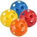 ASAB 4 Pack Large Hollow Plastic Coloured Air Flow Pet Play Balls Dog Cat Puppy Toy Red Yellow Blue Orange Set - Buy Online on GoSupps.com