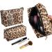 Reusable Leopard Print Makeup Bag Set | Water-Resistant Travel Cosmetic Bags - International Shipping - Buy Online on GoSupps.com