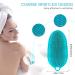 INNERNEED Soft Silicone Body Scrubber Exfoliating Glove - Gentle Shower Cleansing Brush for Sensitive Skin - SPA Massage Tool - Blue - Buy Online on GoSupps.com