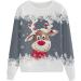 Shop Genetic Women's Christmas Sweater | 3D Snowman Print | Casual Long-Sleeved Round Neck Autumn/Winter Top - Gray - Buy Online on GoSupps.com