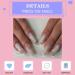 24Pcs French False Nails Coffin Medium Length White Pearls Ballerina Press on Nails | Artificial Full Cover Acrylic Stick on Nails for Women Girls DIY Nail Art - Buy Online on GoSupps.com