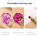 Miaija 2 Pieces Pink Nail Art Glass Crystal Cup Professional Manicure Tint Pot Nail Art Powder Dish Mini Bowl Cups for Nail Art Tools - Buy Online on GoSupps.com
