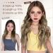 Invisible Wire Hair Extension 20 Synthetic Wavy Hairpiece Chestnut Brown with Blonde Highlights - Buy Online on GoSupps.com