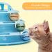Nobleza Cat Roller Toy Upgraded - Interactive 4 Layers Cat Toy with Glow Ball, Cat Mint Ball, Bell Ball - Includes 3 Colorful Teaser Balls & 1 Cat Feather Wand Toy - Blue - Buy Online on GoSupps.com