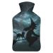Witch Hot Water Bottle With Cover Plush Bed Bottle Hand Warmer For Adults And Children 26.5X15.3cm
