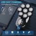Lovcoyo 8D Upgraded Head Shaver for Men - 6-in-1 Waterproof Bald Head Razor for Beard Grooming Kit - Cordless Rechargeable Black Shaver - Buy Online on GoSupps.com