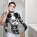 Three Giraffes Print Beard Bib Apron - Non-Stick Men's Hair Catcher for Shaving | Perfect Gift for Men - One Size Black - Buy Online on GoSupps.com
