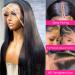 22 Inch Straight Human Hair Lace Front Wig | HD Transparent Lace Frontal Wig with Baby Hair | Pre Plucked & Glueless | Natural Color - Buy Online on GoSupps.com