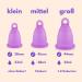 CarrieCup Menstrual Cup Medium - BPA-Free Silicone-Free Sustainable Alternative to Tampons & Pads - Made in Germany - Includes Purple Bag - Buy Online on GoSupps.com