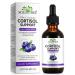 NIFEISHI Cortisol Reducer & Manager Liquid Drops for Women & Men | Cortisol Supplements with Ashwagandha & Magnesium | 9-in-1 Stress & Mood Support Blueberry Flavor-2.02 floz
