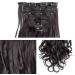 FDEETY Clip in Hair Extensions 22 Inch Set Curly Wave Long Hair Extension Clip ins Wavy Hair Extensions for Women Synthetic Clip on Extension (Dark Brown) - Buy Online on GoSupps.com