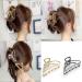 Xutong 8-Piece Rose Gold Metal Hair Clips Set - Small & Large Crescent Hair Clips for Thick Hair - Stylish & Durable Women s Accessories - Buy Online on GoSupps.com