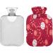 Christmas Ball Candy Snowflake Hot Water Bottle - 2L Fleece Cover for Hot & Cold Compress | International Shipping - Buy Online on GoSupps.com