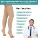 Buy 2 Pairs Compression Stockings - 20-30mmHg Thigh High Socks for Men & Women | Open Toe Medical Support for Varicose Veins - Beige Medium - Buy Online on GoSupps.com