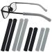 4 pairs of anti-slip-elastic-comfortable glasses ear handle S/L 2-size glasses iron end sleeve holder soft well-fitting glasses ear cushion knitted cotton fabric glasses ear handles black/gray