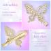OIIKI 4PCS Butterfly Hair Clips | Pearl Rhinestones Hair Pins | Gold Hair Barrettes for Women, Girls, Brides - Buy Online on GoSupps.com