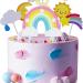 Airfish Rainbow Cake Topper Rainbow Cake Decoration for Happy Birthday Rainbow Theme Cake Supplies for Boys and Girls Party Anniversary Wedding Kids - Buy Online on GoSupps.com