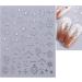 JMEOWIO 9 Sheets Moon Star SnakeNail Art Stickers Decals Self-Adhesive Nail Supplies Nail Art Design Decoration Accessories - Buy Online on GoSupps.com