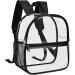 Clear Stadium Approved Small Backpack - Waterproof Transparent Bag for Work & Sports Events (Black) - Buy Online on GoSupps.com