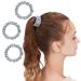 Osilk 3-Set 100% silk hair tie Small scrunchy hair jewelry braid gum hair rings elastic hair bands rubber bands 3 pieces light gray 3 pieces (1 Pack) silvery