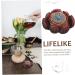 Beaupretty Hand Exercise Plate - Decorative Lotus Wood Tibetan Buddhist Pearls | 3.2x2.7cm Office Charm - Buy Online on GoSupps.com