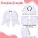 60 Pcs Large White Cheer Hair Bows for Girls - Grosgrain Ribbon Elastic Bands for Cheerleading & Sports - Buy Online on GoSupps.com
