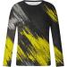 oelaio Mens Spring Summer Casual Long Sleeve Muscle T-Shirt 3D Animal Printed Round Neck Shirts Slim Fit Blouses Top Yellow - Buy Online on GoSupps.com