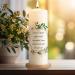 Personalized Gravure Printed Christening Candle - Golden Cross Baptism Gift for Boys & Girls - High-Quality 250/80 mm - Buy Online on GoSupps.com