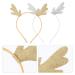 Lurrose 4pcs Christmas Antler Hair Band - Chip Shape Hair Ties for Party Cosplay | Gold & Silver | 19 x 16 x 0.8 cm - Buy Online on GoSupps.com