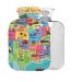 Cartoon USA Map BAP Free Hot Water Bottle with Cover 2L Large Hot Water Bag for Pain Relief Headache Neck and Shoulders