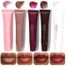 EONFAVE Lip Jam Lip Gloss 5 Pack - Moisturising Lip Gloss Shine Nude Glass and Gloss Jelly-Like Lip Oil Kit