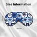 SSIMOO Blue Hibiscus Soft Sleep Eye Mask - Breathable Travel Eye Patch for Women - Perfect for Relaxation - Buy Online on GoSupps.com