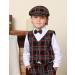 Mint Green Baby Flat Cap | Vintage Drivers Hat with Lining | Breathable & Soft | Age 4-5 Years | Black Plaid - Buy Online on GoSupps.com