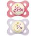 Buy MAM Original Night Pacifier (2-6 Months) - 2-Pack Silicone Phosphorescent Anatomical Design with Transport Box - Perfect for International Shipping - Buy Online on GoSupps.com