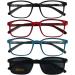 Mini Designer Glasses 4-Pack: 3 Reading Glasses & 1 Sun Reader - Unisex Lightweight Flex Hinges Stylish 1.5 Diopters - Buy Online on GoSupps.com