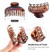 DEEKA 3 PCS 2.5 Inch Tortoise Shell Hair Claw Clips - Double Row Teeth Hair Jaw Clips for Women - Black/Brown/Leopard - Pack of 3 - Buy Online on GoSupps.com