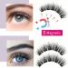 Dual Magnetic Eyelashes Set with Clip Reusable Natural Look 3D False Lashes Black Eyelashes No Eyeliner No Glue Required Lightweight and Easy to Wear 2 Pairs - Buy Online on GoSupps.com