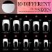 Ranrose 120pcs Square Fake Nails - Acrylic Full Cover Tips | Short French Press-On Nail Extensions | 10 Sizes | DIY Nail Art with Box - Buy Online on GoSupps.com